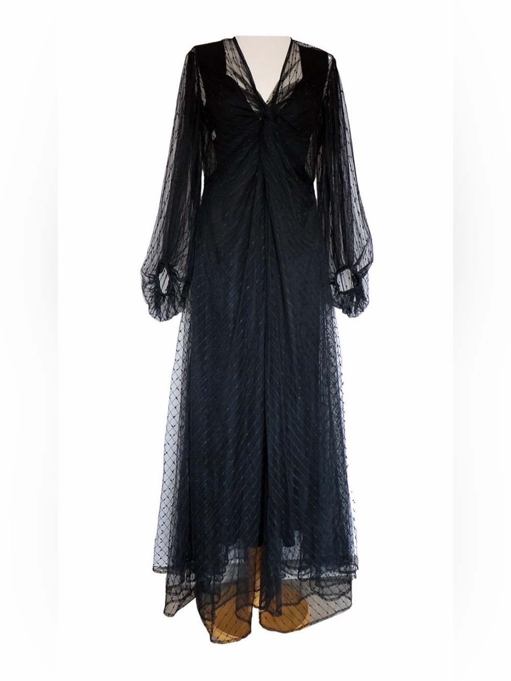 By Malene Birger Black Sheer two piece  Maxi Dress NWT size 6
